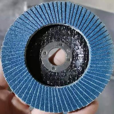 China 125mm abrasive blue color fin disc with fiberglass backing fin disc 5 inch fin disc for polishing T29 OR T27 stainless steel for sale