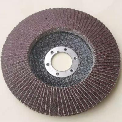 China 5 Inch Flap Wheel Price Grinding Wheel 125mm Aluminum Oxide Red Color Flap Disc For Wood And Metal T27 for sale