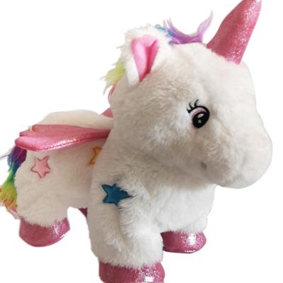 China Plush Electric Toy Stuffed Unicorns Light Up And Walk Horse Unicorn Plush Toy for sale