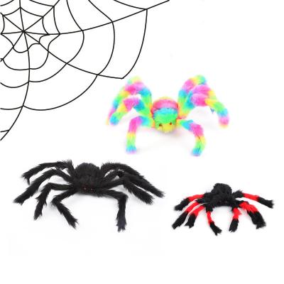 China Retail Halloween Do Not Prop Realistic Cobweb Many Sizes Toy Plastic Halloween Spider for sale