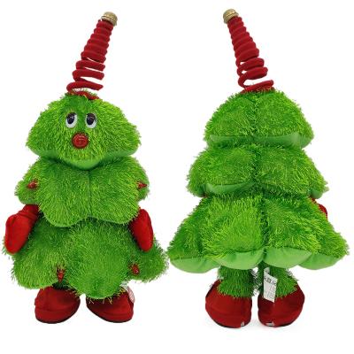 China Electric Toy Music Dancing Doll Xmas Gifts Stuffed Plush Toy Christmas Twerk Christmas Home Decoration Musical Toy for sale