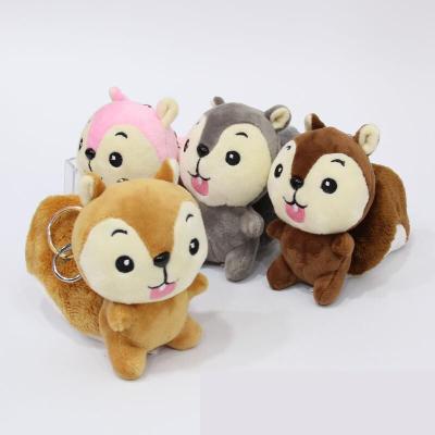 China New Custom Plush Toy Wholesale Cute Smiling Stuffed Squirrel Animal Head Chained Squirrel Plush Toy for sale