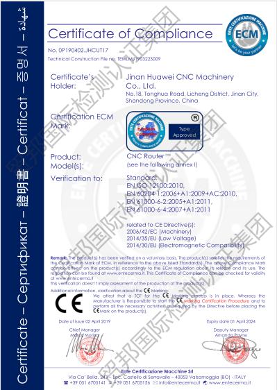 CE - Jinan Huawei CNC Machinery Co., Ltd