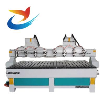 China Production Industry 3D Wood 8 Head CNC Engraving Machine Bulk Wood Milling Machine For Bulk Production for sale