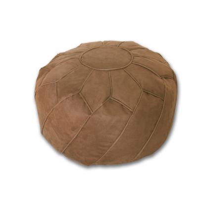 China Easy to Move Fire Retardant Optional Faux Suede Flower Moroccan Faux Suede Round Stool Cover Bean Bag Chair for sale