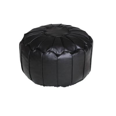 China Easy To Clean 2022 Hot Sale Fire Retardant Faux Fire Retardant Faux Leather Round Slab Stool Moroccan Bean Bag Chair for sale