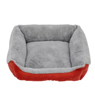 China Breathable Square Faux Fur Dog Corduroy Anti Slip Pad Cat Bed Pet for sale