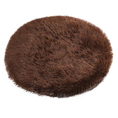 China Breathable Soft Faux Fur Round Pet Mat Dog Bed Warm Cat Bed Pet Bed for sale