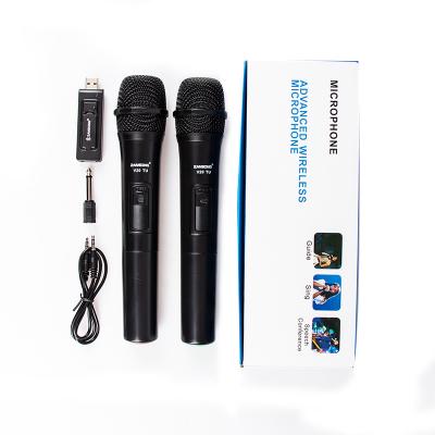 China V20 Microphone One Handheld Universal Wireless Tow Two Microphone Audio Universal Handheld Microphone for sale