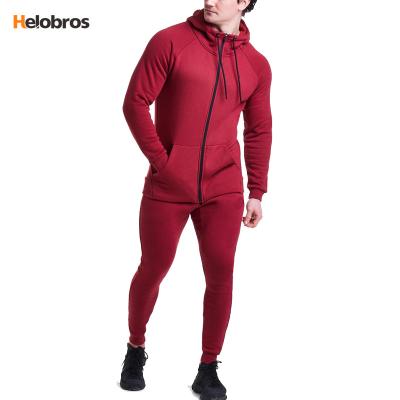 China Wholesale OEM Sweatsuit Red Fitted Jogger Tracksuit Men Jogger Tracksuit Anti-UV for sale