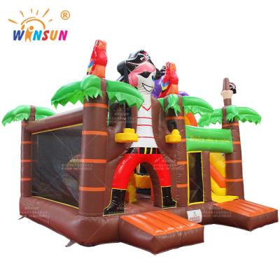 China Factory Customized PVC Nylon Oxford Playground Yard Kids Inflatable Bouncy Jumping House With Slide Castle for sale