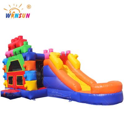 China PVC Commercial Inflatable Bounce House Water Slide Pool Bounce House With Swimming Pool for sale