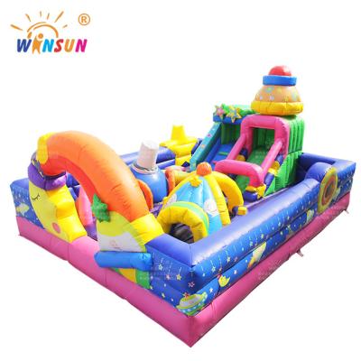 China PVC Moonwalk Bouncer Child Rainbow Amusement Park Small Mini PVC Bouncy Castle Commercial Inflatable Adult Outdoor Jumping For Sale for sale