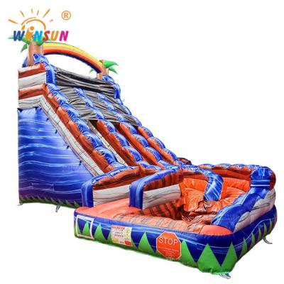 China Inflatable Water Curve Waist Curve Kids Adult Huge Large Commercial Double Slide PVC Water Slide Outdoor Inflatable Water Slide With Pool for sale