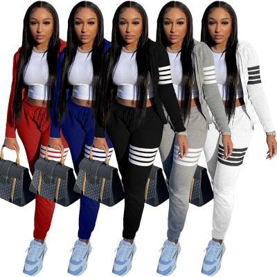 China 2021 autumn high quality women sports tracksuit anti-pilling piezas de dos conjunto set casual women Hoodie and pant set for sale