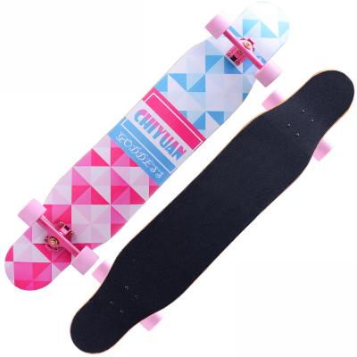 China Wholesale Professional High Quality Full Board Maple Youth and Adult Board 4 Wheel PU Skateboards Long Board Surf Skate Board Decks for sale