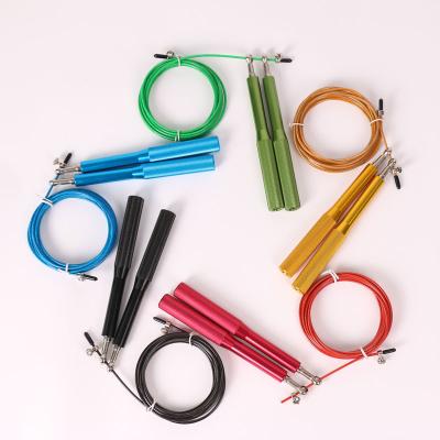 China Multicolor Aluminum Jumping Rope Sports Wire Speed ​​Skipping Ropes Fitness Exercise Home Fitness Equipment Products for sale