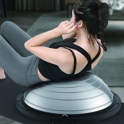 China Yoga bosuing yoga training half round yoga ball hemisphere balance trainer balance ball pilates fitness equipment bosuing customized for sale