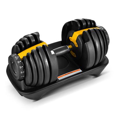 China Fithess Dumbbell Gym Weightlifting Training Dumbbell Dumbbells 24kg 40kg 52.5lb 90lb Rubber Covered Adjustable Dumbbell Set for sale