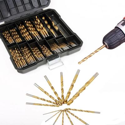 China Masonry Drilling 99 Piece Set Titanium Hss Plated Plastic Box Twist Bit 1.5-10 Combination Bit Twist Drill for sale