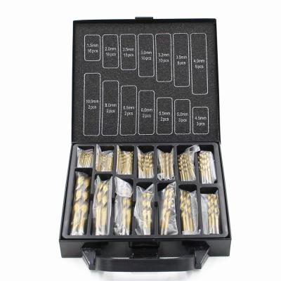 China Masonry Drill Box Mounted 99pc Hss Twist Drill Woodworking Opener Steel Plate Steel Plate Drill Bit Set for sale