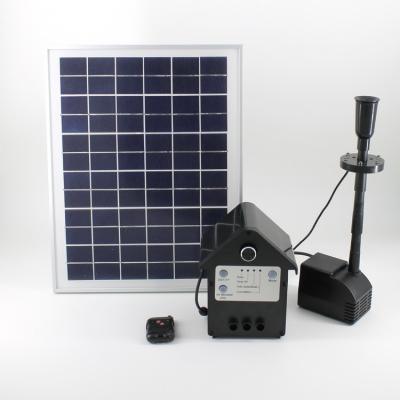 China Home Water Pump Fountain Garden Pond Kit Pool Solar Power Panel With Lead Acid Battery for sale