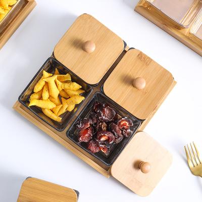 China Stocked Popular New Products Cute Mini Tableware Dinner Appetizer Dish Wooden Set for sale