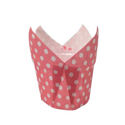 China High Quality Disposable Cupcake Disposable Heat Resistant Greaseproof Red Paper Liners for sale