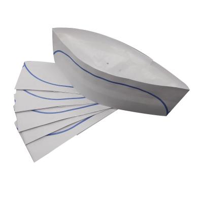 China Eco-Friendly Disposable Virgin Restaurant Paper Chef Adjustable Hat With Boat Shape for sale