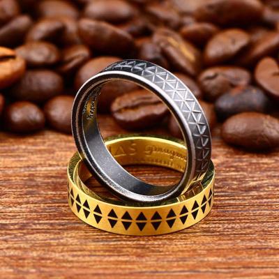 China Tarnish Free Hot Sales Viking Ring Punk Gothic Stainless Steel Rings Jagged Tattoo Totem Men Ring for sale