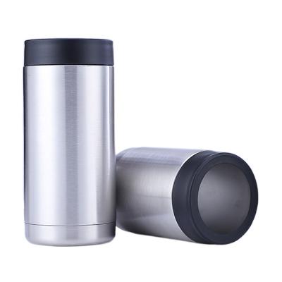 China Promotion 12oz Beer Can Cooler Stainless Steel Double Wall Shaped Box Cooler Viable Reusable Insulated Steel Cola for sale