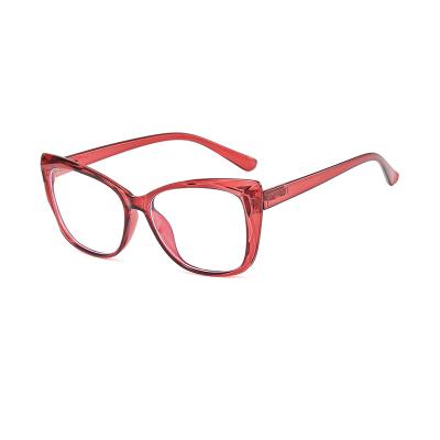 China Retro Fashion Customized High Quality Durable Color Changing Frame Cat Eye Pc Optical Glasses for sale