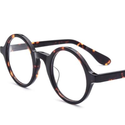 China Retro High Quality Fashion Wholesale Specials Latest Popular Round Acetate Glasses for sale