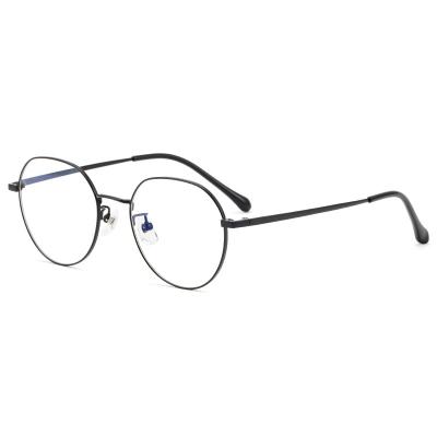 China Fashion Retro China Factory Wholesale Fashion Custom Logo Trendy Metal Round Optical Glasses Frame For Unisex for sale