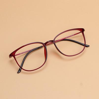 China Fashion retro optical glasses classic square high quality full metal flexible frame for men and women for sale