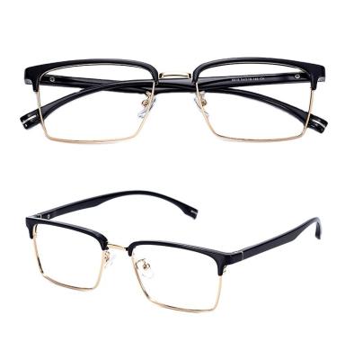 China RUIFENG Classic Metal Retro Half Rim Glasses Frame Optical Glasses For Men for sale