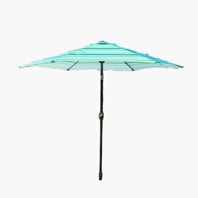 China European Beach Garden Blue and White Striped Large Outdoor Umbrella for sale