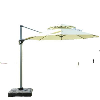 China New EUROPEAN 10x10 Square Feet High Quality Solar Cantilever Patio Umbrella With 360 Degree Rotation Free Outdoor Parasol Large Roman Umbrella for sale