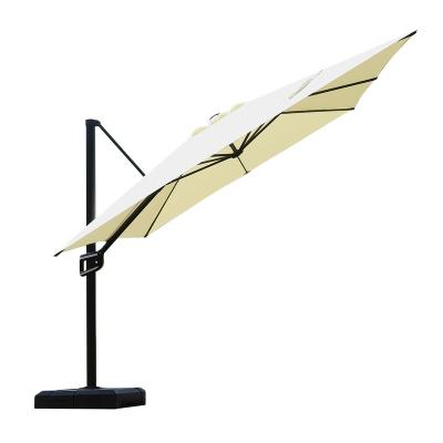 China Outdoor Garden Decoration EUROPEAN 3*3 Rectangular Shade All-Aluminum Roman Umbrella for sale