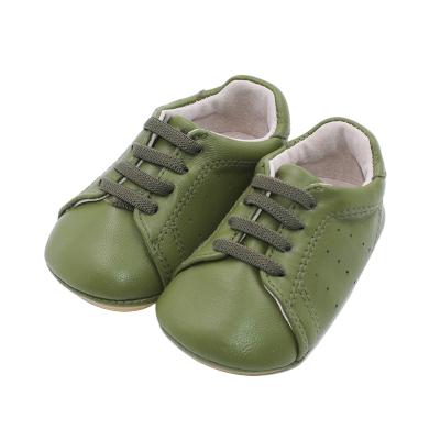 China High Quality Rubber Elastic Lace Casual Leather Baby Shoes for Boys and Girls for sale