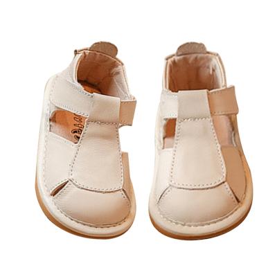 China New 2021 Summer Leather Sandals Round Baby Shoes for sale