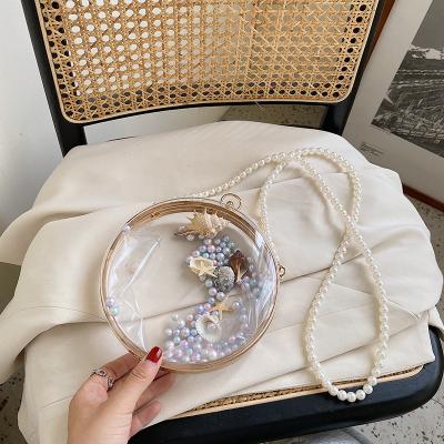 China 2021 Latest PVC Beads Freeze Purses Women Handbags Acrylic Transparent Handbags For Ladies for sale