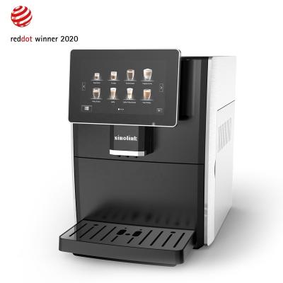 China Hotel New Design Fully Automatic Espresso Coffee Machine With Grinder for sale