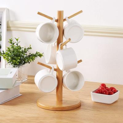 China Sustainable Cup Rack Tree, Coffee Cup Rack, Bamboo Cup Rack and Tea Cup Storage Rack for sale