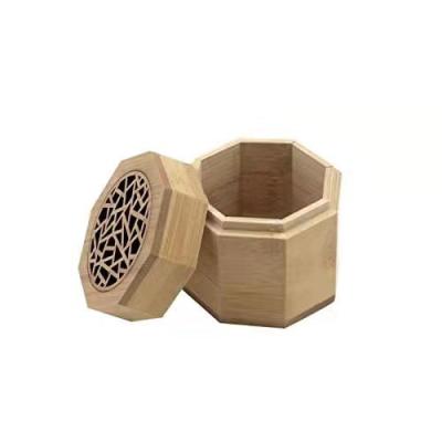 China China Wholesale Wooden Hexagon Holder Decor Box Jewelry Storage Handwork Bamboo Bamboo Box For Jewelry Storage for sale