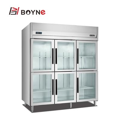 China Embraco Glass Compressor COMPRESSOR Six Door Stainless Steel Commercial Kitchen Refrigerator For Kitchen for sale