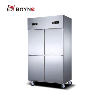 China COMPRESSOR Commercial Kitchen Equipment Double Temperature Fridge And Freezer Fout Door Kitchen Fridge for sale