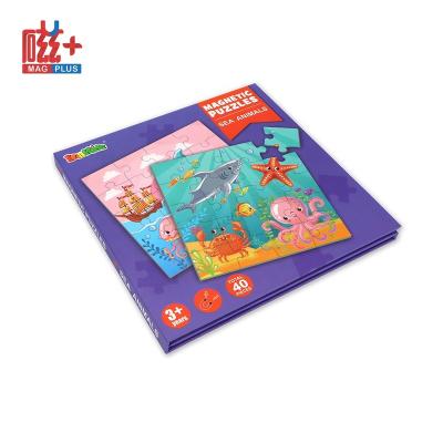 China Hot Original 2022 Magnetic Puzzle Book Cartoon Toy Making For Toddlers Travel Games Preschool Educational Study Toy for sale