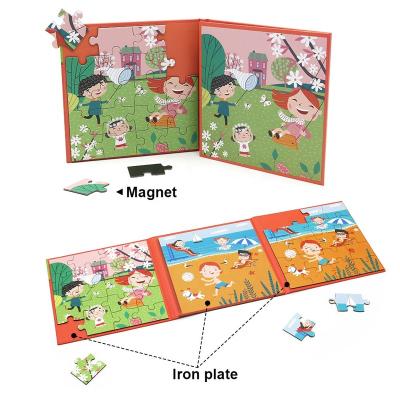 China Hot Selling Cheap Custom Cartoon Toy Magnetic Education Activity Puzzle Book For Children for sale