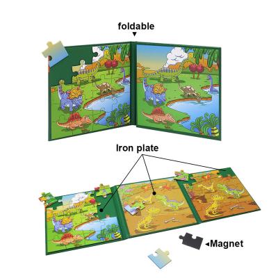 China Hot Selling Jigsaw Toy 2022 Cartoon Jigsaw Puzzle Pieces Kids Magnetic Clear Funny Boy Girls Magnetic Jigsaw Puzzle for sale